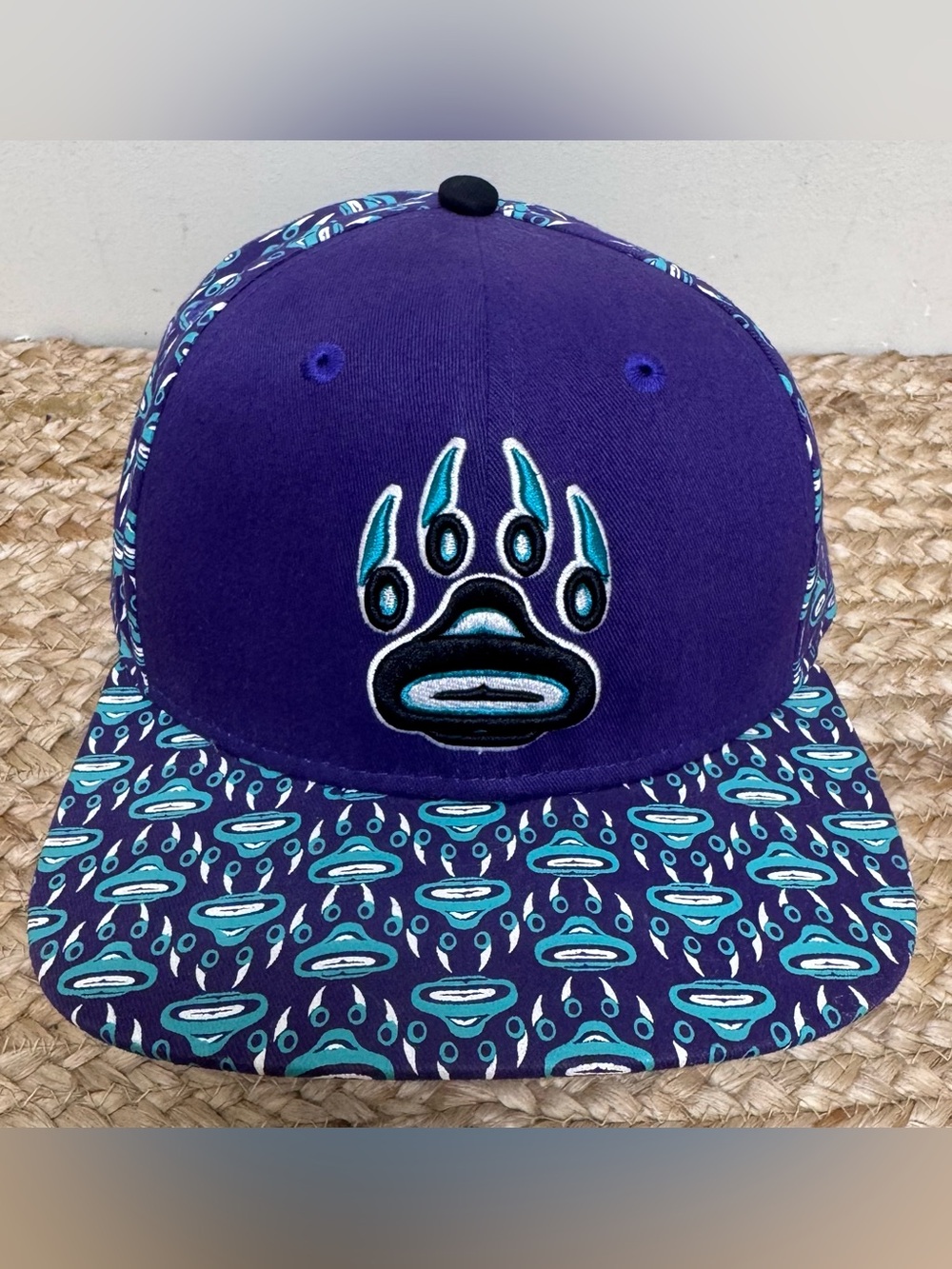 Native North West Tsimshian William Cooper Wolf Spirit Snapback Ball Cap